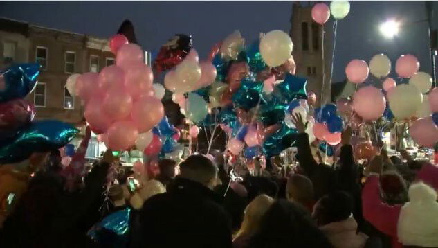 <i>WPVI</i><br/>Mourners release balloons in memory of 50-year-old Desiree Charmaine Whitehead Jainlett