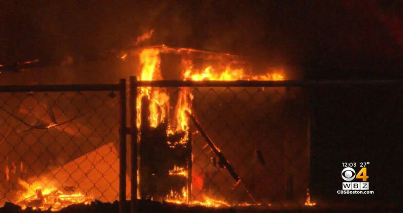 <i>WBZ</i><br/>An early morning fire tears through old industrial building in Everett