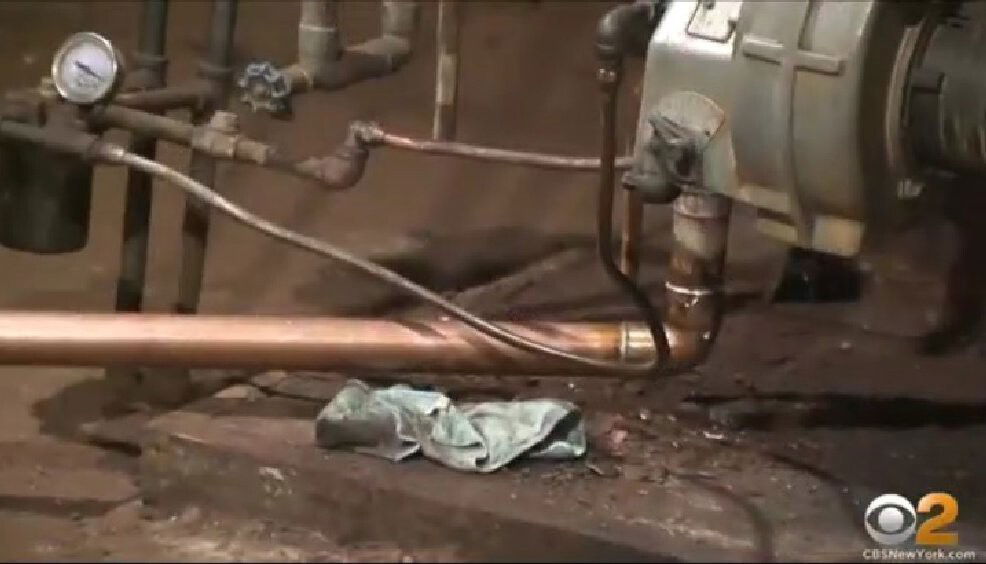 <i>WCBS</i><br/>Thieves stole all the copper pipes from The Theater Center on West 50th Street in New York.