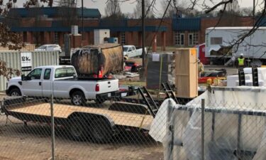 No one was injured after a temporary storage container exploded on a middle school campus in Franklin on Tuesday morning.