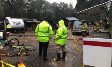 First responders arrived on the scene to find a mobile home fully engulfed in flames. The home and the family's belongings are a complete loss.