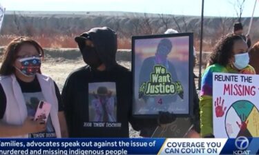 Friends and family march in Shiprock