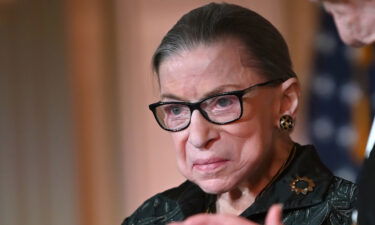 Supreme Court Justice Ruth Bader Ginsburg is seen on February 14