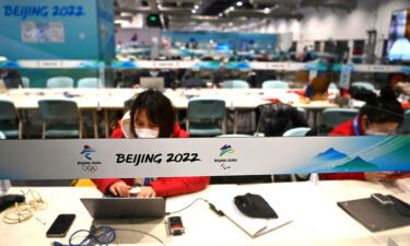 Foreign journalists in China say they face 'unprecedented hurdles.' Pictured is the main media center for the Beijing Winter Olympics on January 31