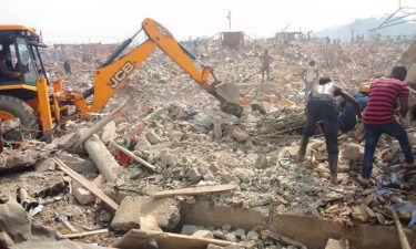 The aftermath of the "huge explosion" which occurred on January 20 in Apiate between Bogoso and Bawdie in the Western Region of Ghana.