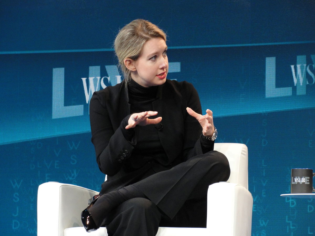 <i>Glenn Chapman/AFP/Getty Images</i><br/>Holmes speaking at a Wall Street Journal technology conference in Laguna Beach