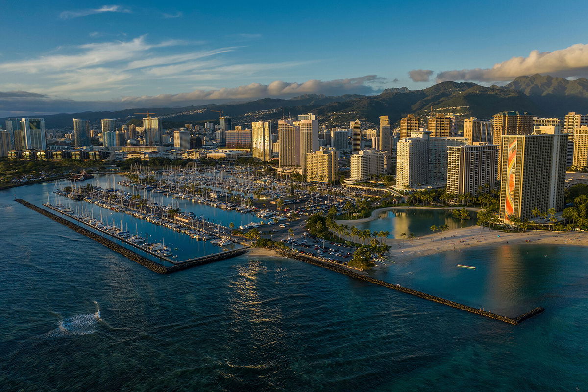 <i>Alamy Stock</i><br/>Hawaii will likely soon require visitors to have a Covid booster shot if they want to travel to the islands. Ala Wai Harbor is shown here at dusk in  Oahu