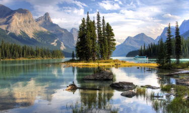 Spirit Island in Canada's Jasper National Park.