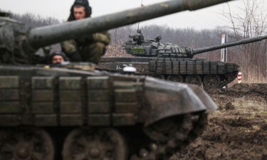 Ukraine warns Russia has "almost completed" its build-up of forces at the border. In this image