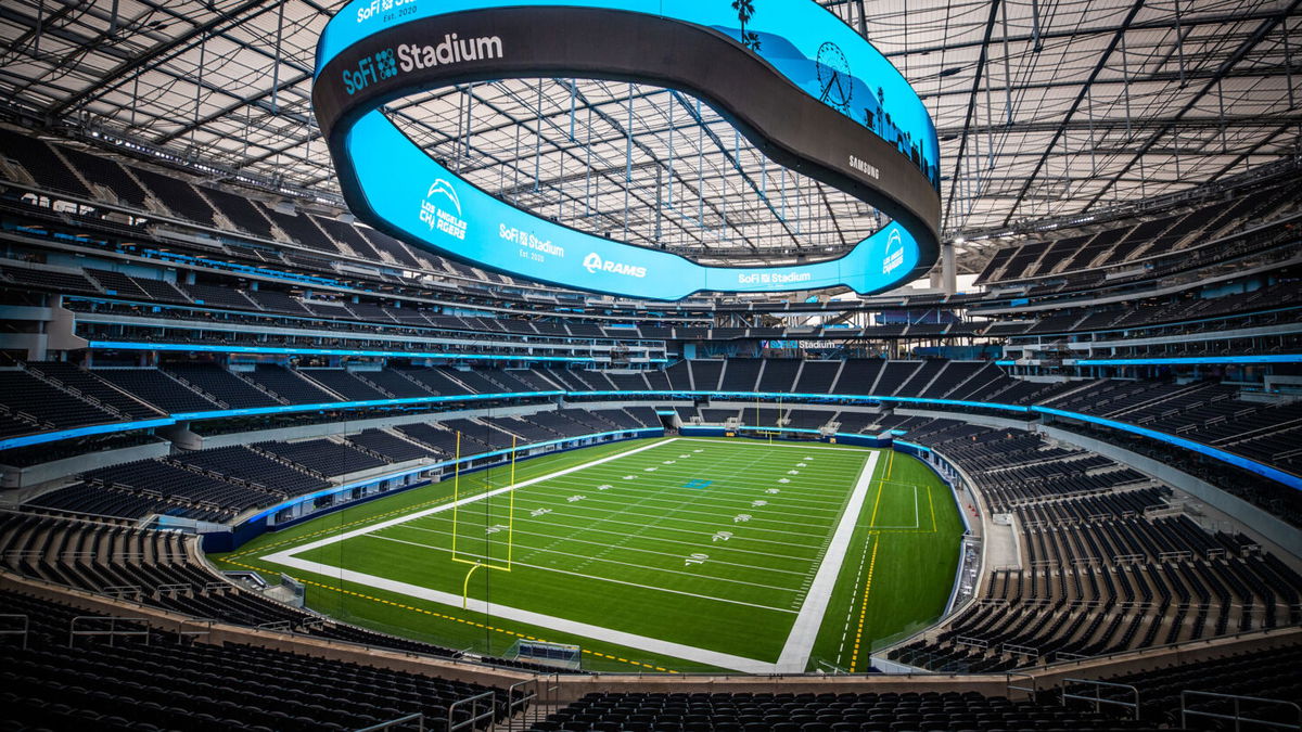 <i>Rich Fury/Getty Images for Hollywood Park Management Company</i><br/>The interior of SoFi Stadium in a picture taken on September 8