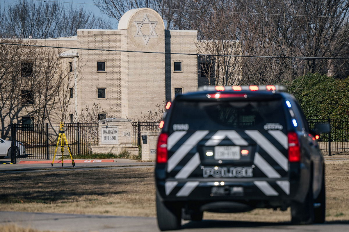 <i>Brandon Bell/Getty Images</i><br/>Two men have been arrested in the UK cities of Birmingham and Manchester as part of the investigation into the Texas synagogue hostage standoff