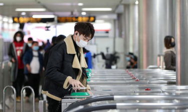 It's common in China for subway passengers to use a QR code for payments