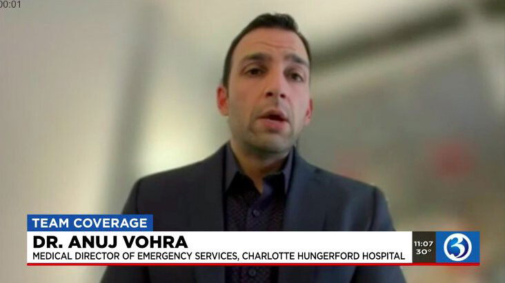 <i>WFSB</i><br/>Dr. Vohra says a great deal of injuries are taking place with people doing simple tasks right outside of their home or on the road.