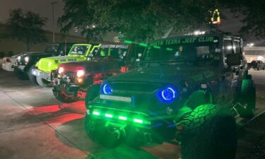 Volunteers In Jeeps Rolling To The Rescue In North Texas During Icy Road Conditions.