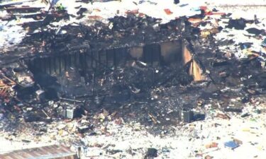 The remnants of a charred home in Lexington Twp.