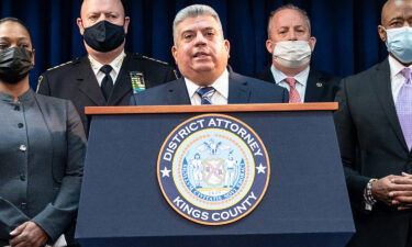 Brooklyn District Attorney Eric Gonzalez speaks at a news conference in January.