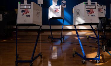 Voting booths on November 3