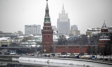 A picture taken on February 1 shows the Vodovzvodnaya Tower of the Kremlin and the Ministry of Foreign Affairs of Russia's building in Moscow. The US has written to the top United Nations human rights official that it has "credible information" that Russian forces are identifying Ukrainians "to be killed or sent to camps" if it further invades Ukraine and occupies it.