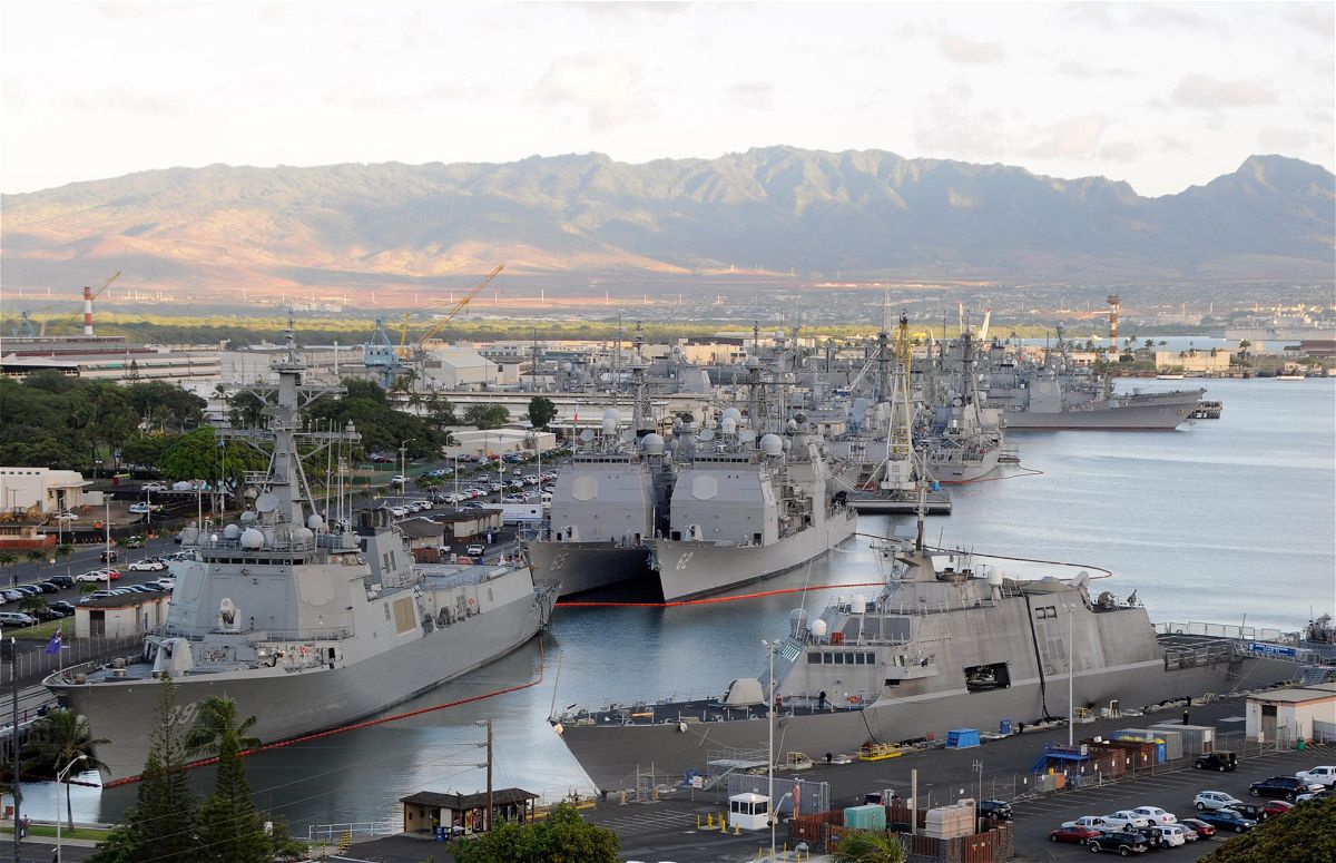 HFCXHM Ships from 14 nations are in port at Joint Base Pearl Harbor-Hickam for the 2010 Rim of the Pacific exercise. RIMPAC is a biennial, multinational exercise designed to strengthen regional partnerships and improve multinational interoperability. (Photo by: Seaman Rachel Swiatnicki) RIMPAC 2010 295574