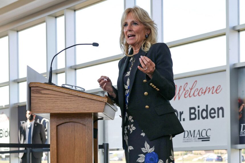 First Lady Jill Biden delivers remarks at Des Moines Area Community College