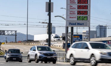 Prices at a Shell gas station in San Francisco