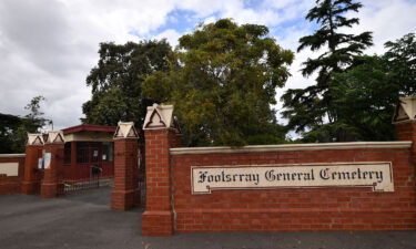 Human remains have been taken from a Melbourne cemetery.