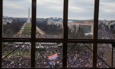 Outside the US Capitol on January 6