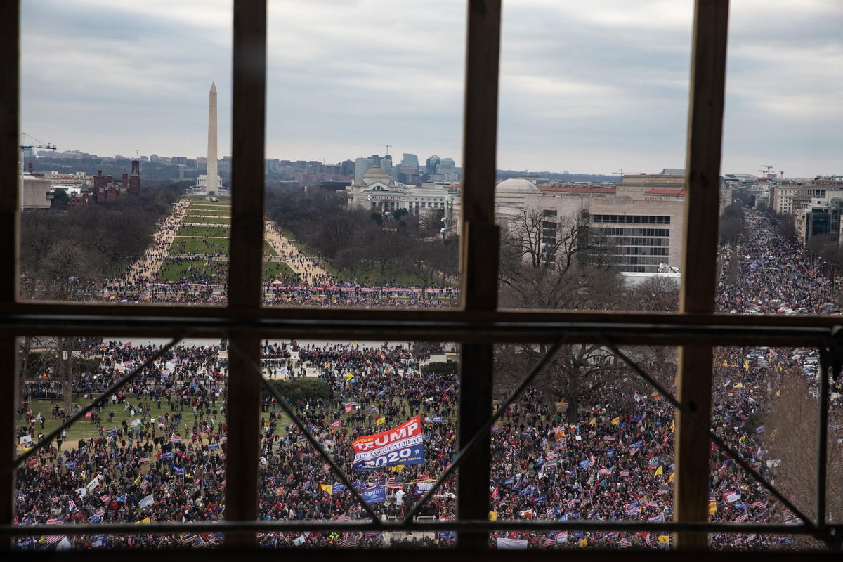 <i>Cheriss May/Getty Images</i><br/>Outside the US Capitol on January 6