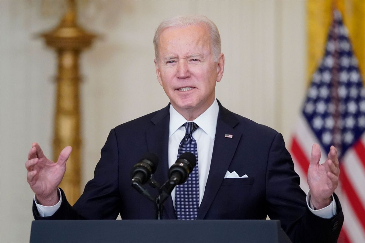<i>Alex Brandon/AP</i><br/>President Joe Biden on Friday officially signed into law the stopgap funding measure passed by the Senate late February 17.