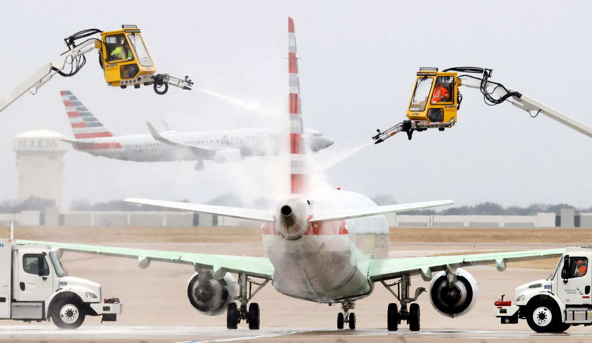 <i>Tom Fox/AP</i><br/>Dozens of flights were canceled on Wednesday at Dallas/Fort Worth International Airport