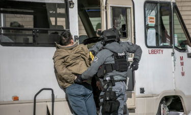 Canadian authorities carried out a massive operation at Ottawa's city center for protesters and trucks Friday.