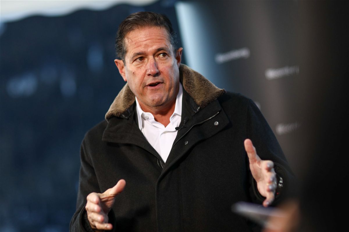 <i>Simon Dawson/Bloomberg/Getty Images</i><br/>Jes Staley speaking during a Bloomberg Television interview at the World Economic Forum  in Davos