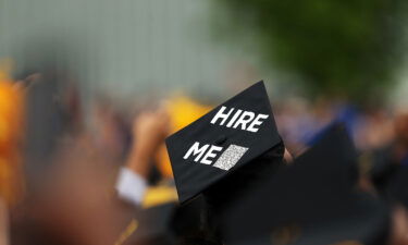 A graduating student's cap declares their future intentions during commencement exercises at City College where First lady Michelle Obama delivered the commencement speech after being presented with an honorary doctorate of humane letters at City College on June 3