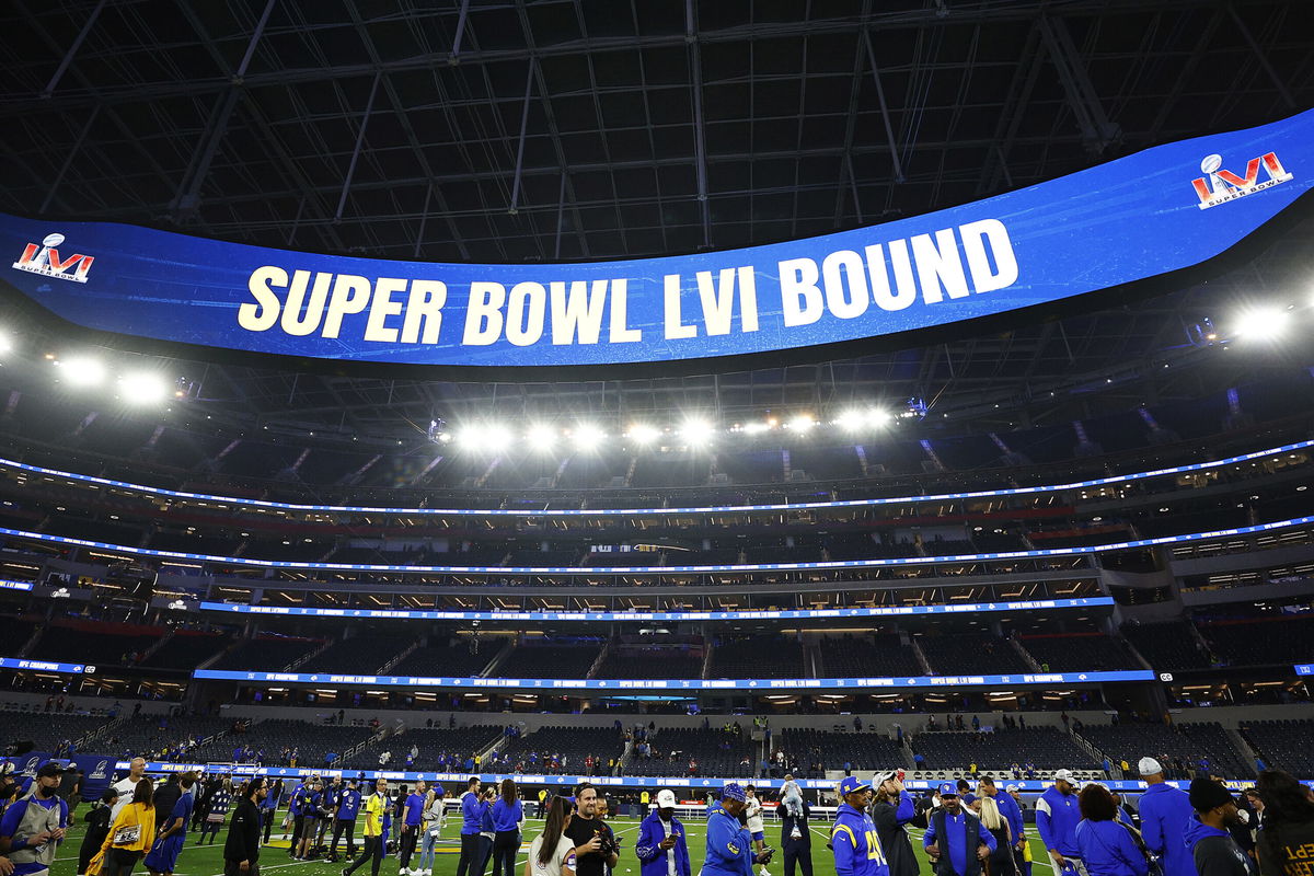 <i>Ronald Martinez/Getty Images</i><br/>The jumbotron reads 