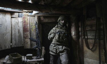 New intel adds to US fears that Russia is readying for military action. A Ukrainian serviceman stands in a shelter near Zolote