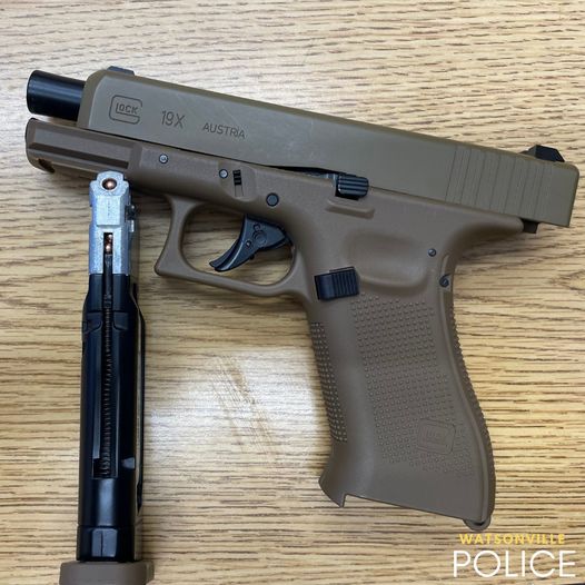 Replica gun found during search of 14-year-old student on Monday. 