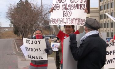 More than a dozen workers from various post offices in the Denver metro area protested Wednesday as U.S. Postmaster General Louis DeJoy visited the Mile High City to speak with area supervisors.