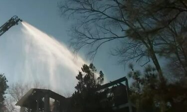 A building at the Dunwoody Hills Condominiums caught fire