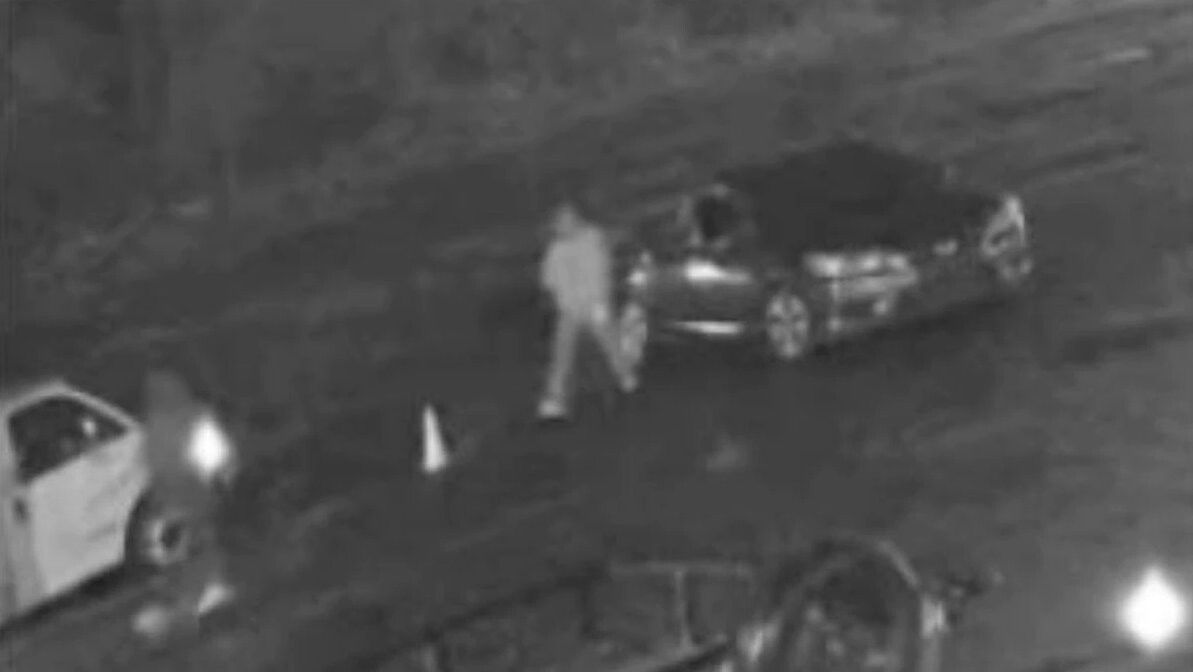 <i>Wallingford police/WFSB</i><br/>A suspect fired a shot when a victim interrupted a catalytic converter theft in Wallingford on March 27