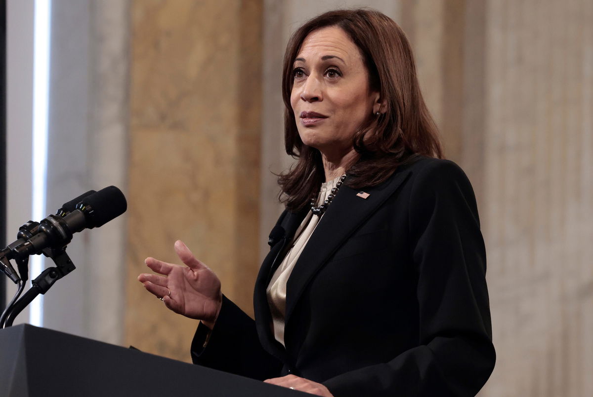 	Vice President Kamala Harris will travel to Selma, Alabama, on Sunday, where she will walk across the Edmund Pettus Bridge to mark the 57th anniversary of Bloody Sunday, a key moment in the civil rights moment. Harris is shown here in Washington, DC, on December 14, 2021.