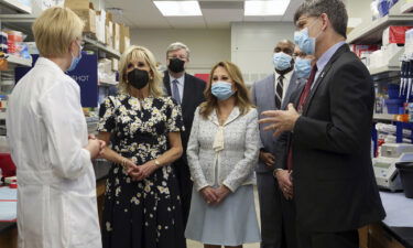 First lady Jill Biden meets Dr. Charles W. M. Roberts