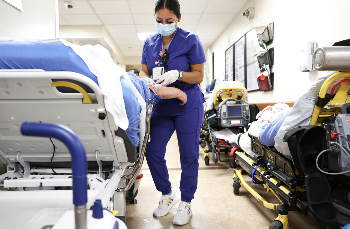 <i>Mario Tama/Getty Images</i><br/>Credit reporting agencies will wipe most medical debt. Pictured is the Providence St. Mary Medical Center on March 11