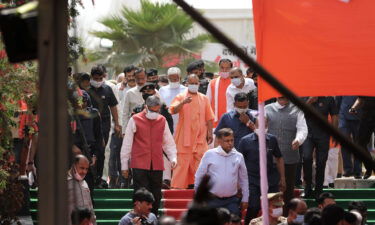 Yogi Adityanath at the inauguration of the Awadh Shilpgram Cultural Centre and Marketplace in Lucknow