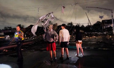 Authorities survey damage in the Lower Ninth Ward