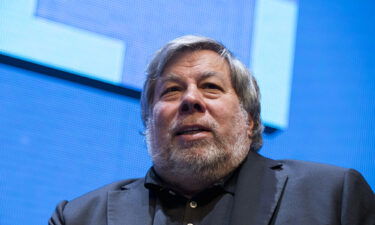 Co-Founder of Apple Steve Wozniak (C) is pictured during the Cube Challenge at the CUBE Tech Fair for startups in Berlin