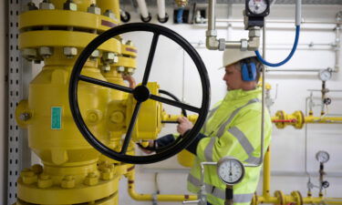 Seen here is an interior view of a gas-pressure station in Windhagen