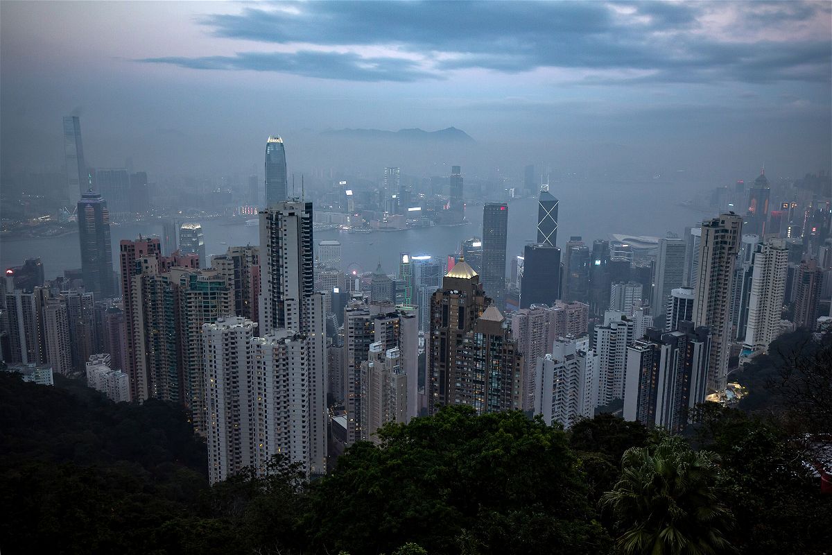 <i>Paul Yeung/Bloomberg/Getty Images</i><br/>View of buildings from Victoria Peak in Hong Kong