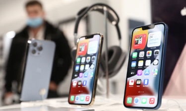 Apple suspends all product sales in Russia. Apple smartphones are here on display in a shop in Moscow