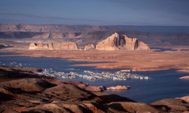 Lake Powell's Wahweap Bay and Marina on February 1 when the reservoir was at 26% of capacity.