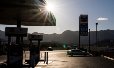 Pictured are fuel prices at a Chevron gas station in Las Vegas on March 9.